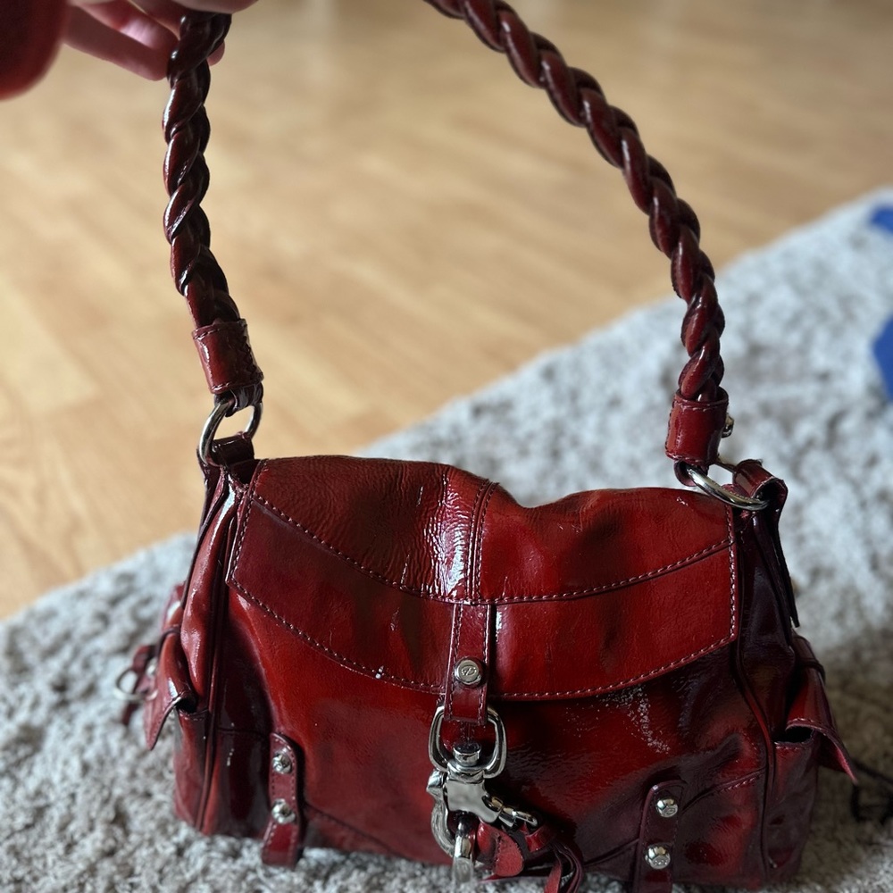 Francesco Biasia Red Leather Handbag
